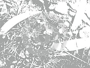 Grunge Botanical Vector Pattern Background