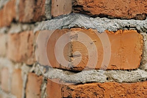 Grunge Brick Wall Horizontal Background. Vintage brickwork backdrop or Pattern of old brick wall. Grunge great for your design