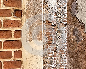 Grunge brick wall template. photo