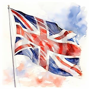 Grunge British flag. Painted UK flag