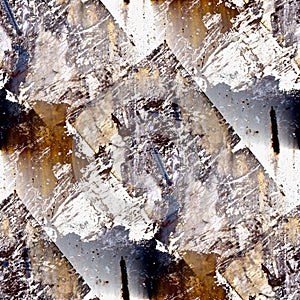 Grunge brown seamless texture of iron with a place