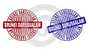 Grunge BRUNEI DARUSSALAM Scratched Round Stamp Seals