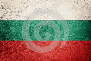 Grunge Bulgaria flag. Bulgarian flag with grunge texture. photo