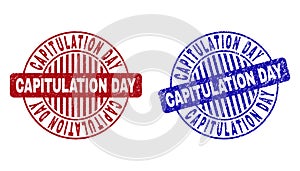 Grunge CAPITULATION DAY Scratched Round Watermarks