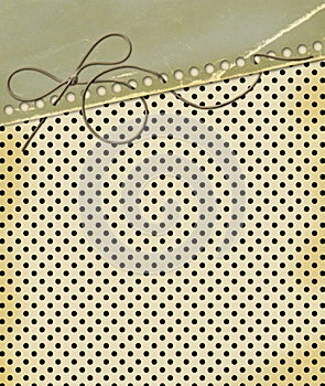 Grunge card for design polka dot background