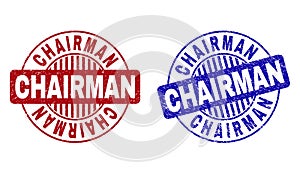 Grunge CHAIRMAN Textured Round Stamps