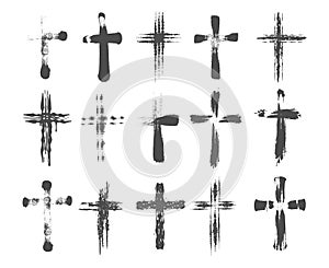 Grunge Christian crosses collection