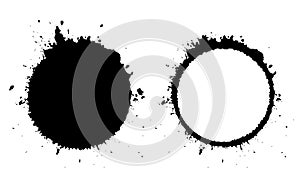 Grunge circle and blot icon