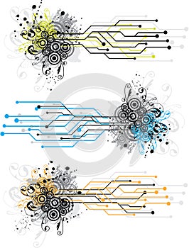 Grunge circuit board design