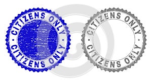 Grunge CITIZENS ONLY Scratched Stamp Seals
