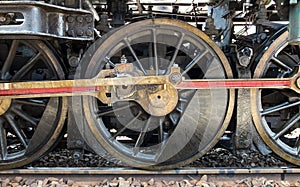 Grunge Classic Transport Steam Train Wheels, Vintage Style