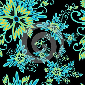 Grunge colored graffiti seamless pattern illustration