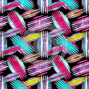 Grunge colored graffiti seamless pattern illustration