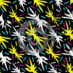 Grunge colored graffiti seamless pattern vector illustration