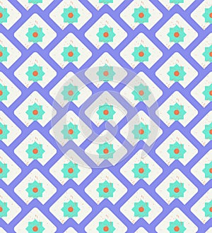 Grunge colorful geometric seamless pattern