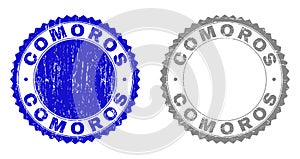 Grunge COMOROS Textured Stamps
