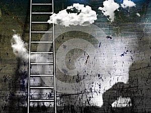 Grunge Composition. 3D Rendering