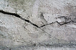 Grunge concrete cement wall with crack background texture