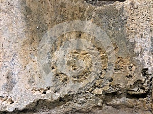 Grunge concrete cement wall with crack in industrial building