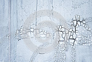 Grunge concrete cement wall with crack in industrial building