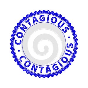 Grunge CONTAGIOUS Textured Round Rosette Stamp Seal