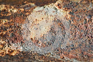 Grunge corrode rust iron oxidized metal textured background