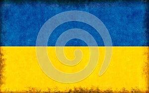 Grunge country flag illustration / Ukraine