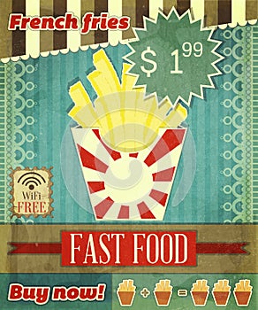 Grunge Cover for Fast Food Menu