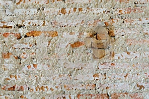 Grunge cracked brick wall background
