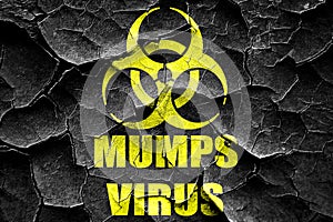 Grunge cracked Mumps virus concept background