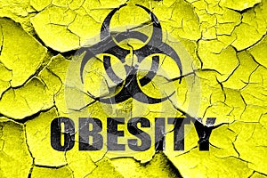 Grunge cracked Obesity concept background