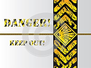 Grunge danger background sign