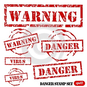 Grunge Danger stamp set