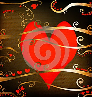 Grunge design for valentine day