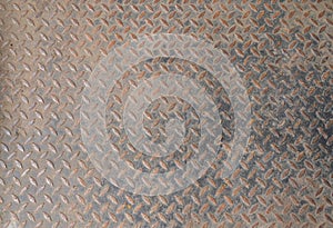 Grunge diamond steel plate texture
