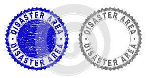 Grunge DISASTER AREA Scratched Stamp Seals