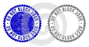Grunge DO NOT BLOCK DOOR Scratched Stamp Seals