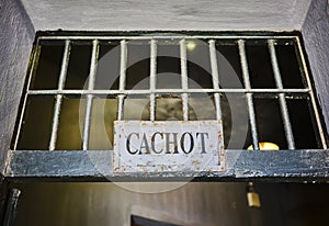 Grunge door to old prison cell cachot