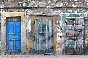 Grunge doors in the medina of Essaouira