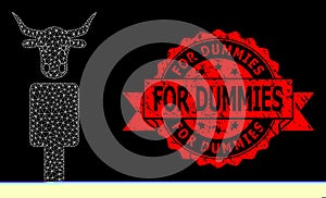 Grunge For Dummies Stamp Seal and Polygonal Mesh Cow Man