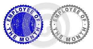 Grunge EMPLOYEE OF THE MONTH Textured Stamp Seals