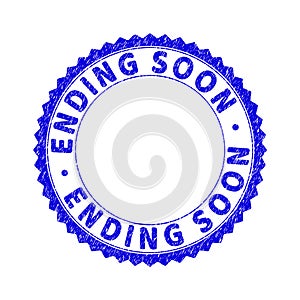 Grunge ENDING SOON Scratched Round Rosette Stamp