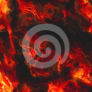 Grunge energy bright red orange flame on dark background