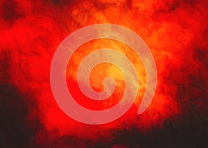 Grunge energy bright red orange flame on dark background