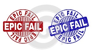 Grunge EPIC FAIL Textured Round Stamp Seals