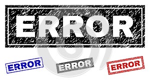 Grunge ERROR Textured Rectangle Stamp Seals