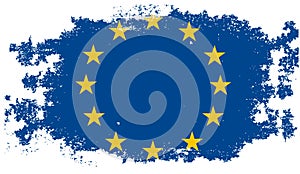 Grunge European Union flag photo