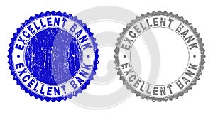 Grunge EXCELLENT BANK Textured Stamp Seals