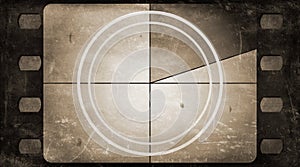 Grunge film frame background with vintage movie countdown