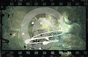 Grunge film frame with space for text or image